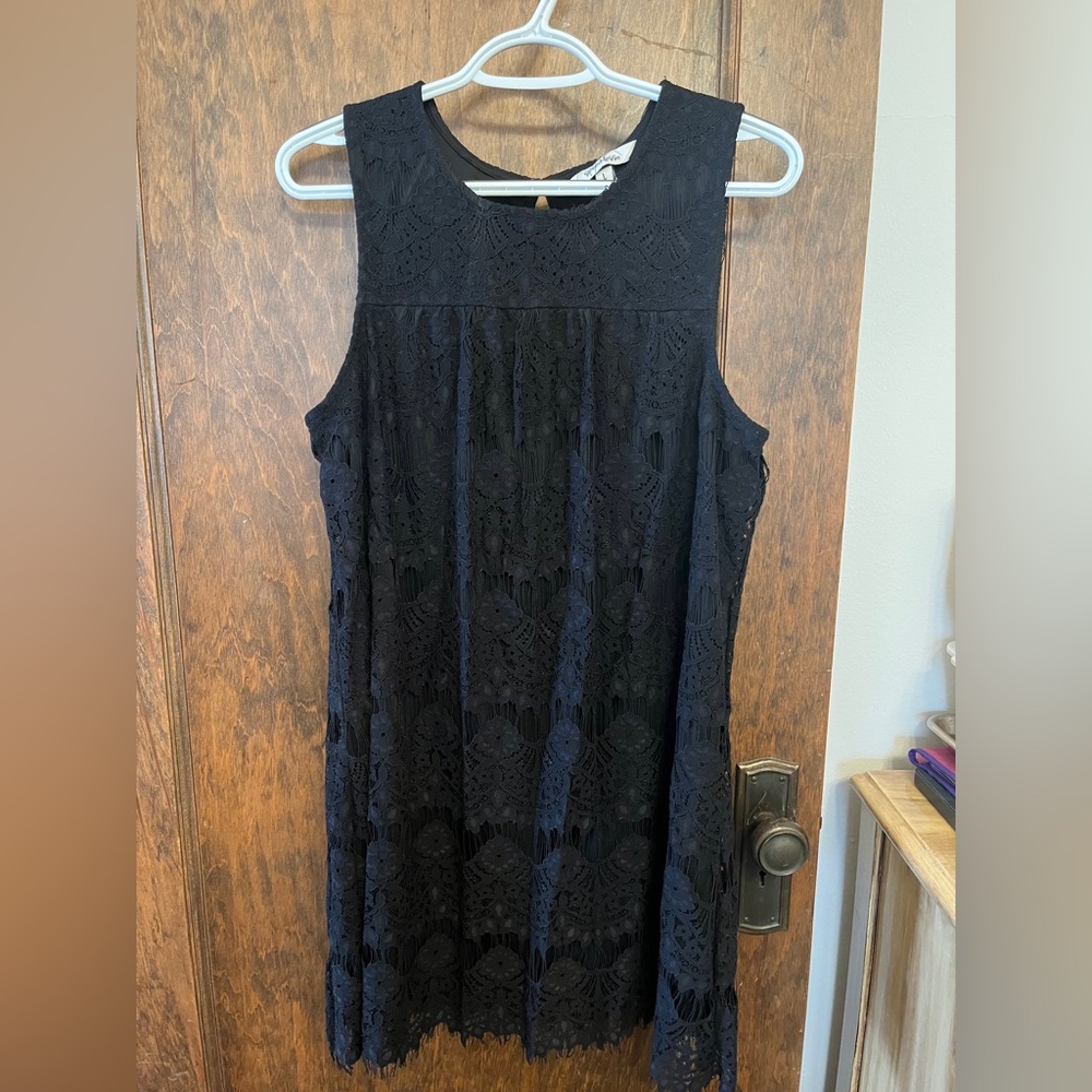 Speechless Black Lace Midi Dress